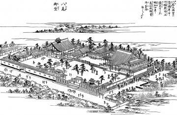 写真：河内名所図会に描かれた「大信寺」の伽藍