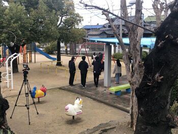 あいもかわらず　撮影風景
