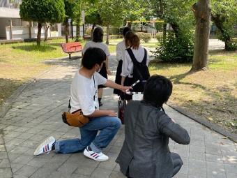 写真：公園での撮影
