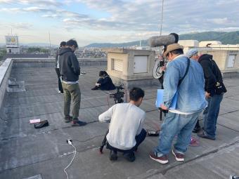 写真：山本コミセンの屋上での撮影
