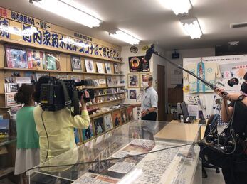 写真：河内音頭記念館撮影ロケの様子