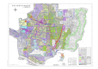地図：東部大阪都市計画総括図（八尾市分）