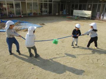 写真：3歳児　綱引き