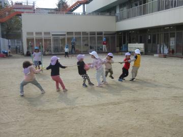 写真：4歳児　綱引き