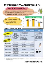 写真：特定健診等の受診勧奨