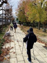写真：高美南小学校区まちづくり協議会主催のノルディック講座