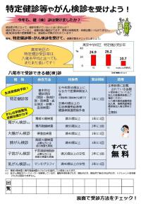 写真：特定健診やがん検診の受診勧奨の回覧
