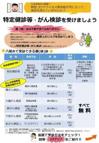 写真：成人健（検）診の受診勧奨に関するちらしを全戸配布