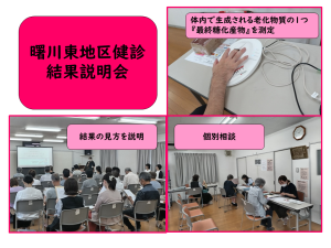 写真：曙川東地区健診後の結果説明会