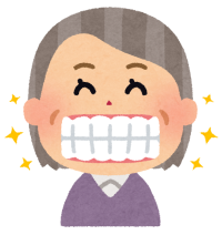 イラスト：葉が白い高齢女性