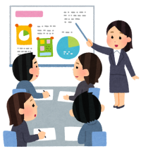 イラスト：プレゼンの様子1