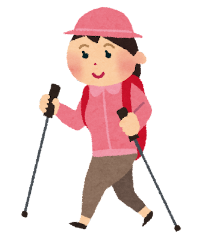 イラスト：登山女性