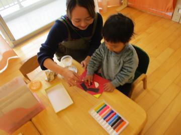 写真：鬼のお面づくり1