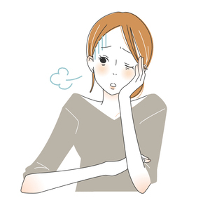 イラスト：困り顔の女性