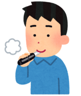 イラスト：加熱式たばこを吸う様子