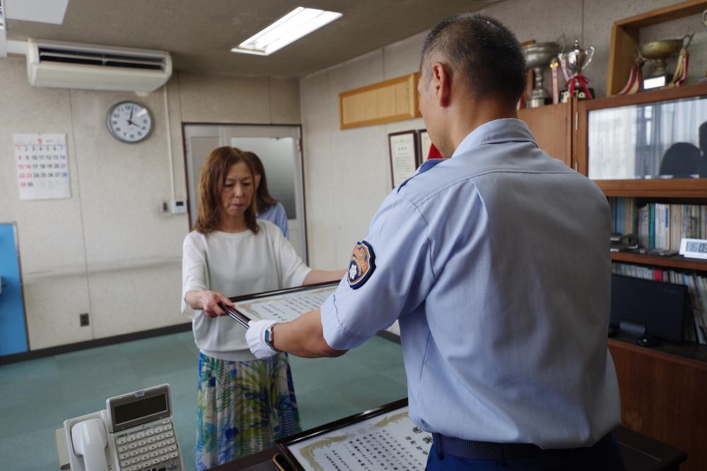 写真：感謝状贈呈式（木邨さん）