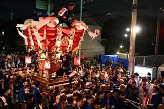 写真：水越の布団太鼓