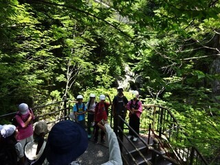 写真:記念撮影をする児童ら