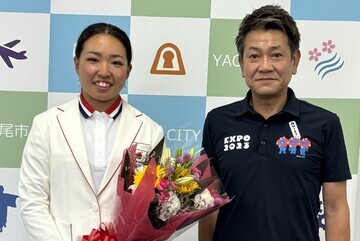 写真：大松市長　イベントでの様子　8月21日