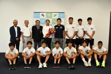 写真：大松市長　イベントでの様子　8月21日2