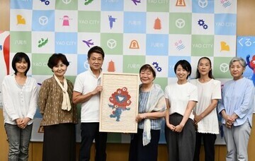 写真：大松市長　イベントでの様子　7月9日