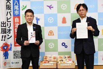 写真：大松市長　イベントでの様子　7月12日