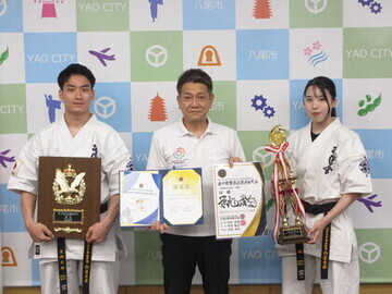 写真：大松市長　イベントでの様子　7月17日