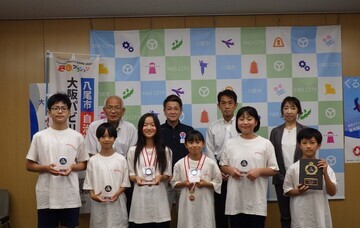 写真：大松市長　イベントでの様子　7月30日