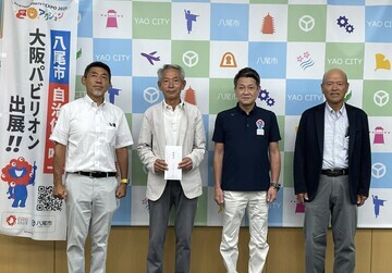 写真：大松市長　イベントでの様子　7月30日2