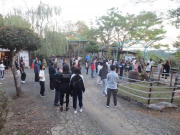 写真:修学旅行2日目の朝の様子