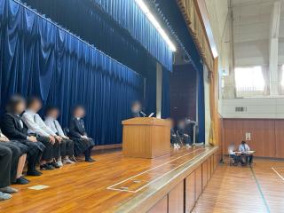 写真：後期生徒会選挙・認証式2