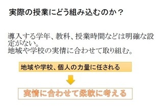 画面:実際の授業にどう組み込むのか