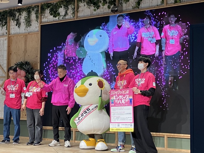 令和7年度アリオ八尾ピンクシャツデー取組1