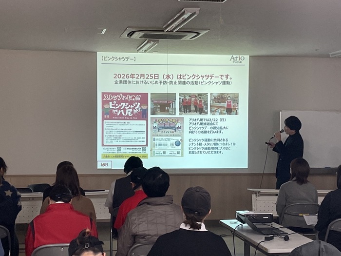 令和7年度アリオ八尾ピンクシャツデー取組2