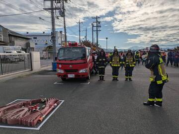写真:訓練展示