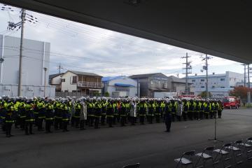写真:合同放水訓練1