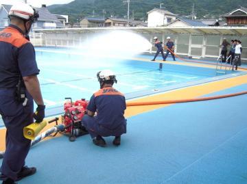 写真：放水訓練1