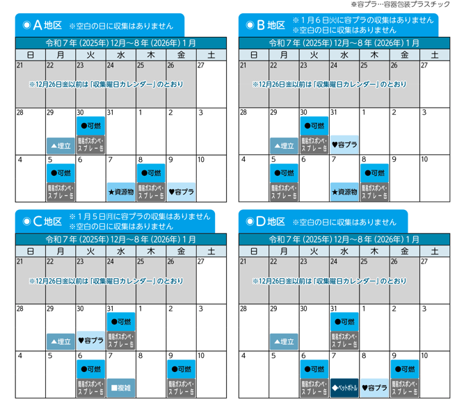 写真：ごみカレンダー