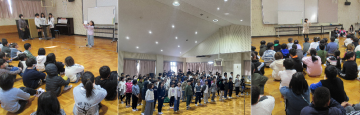 写真：平和集会での発表