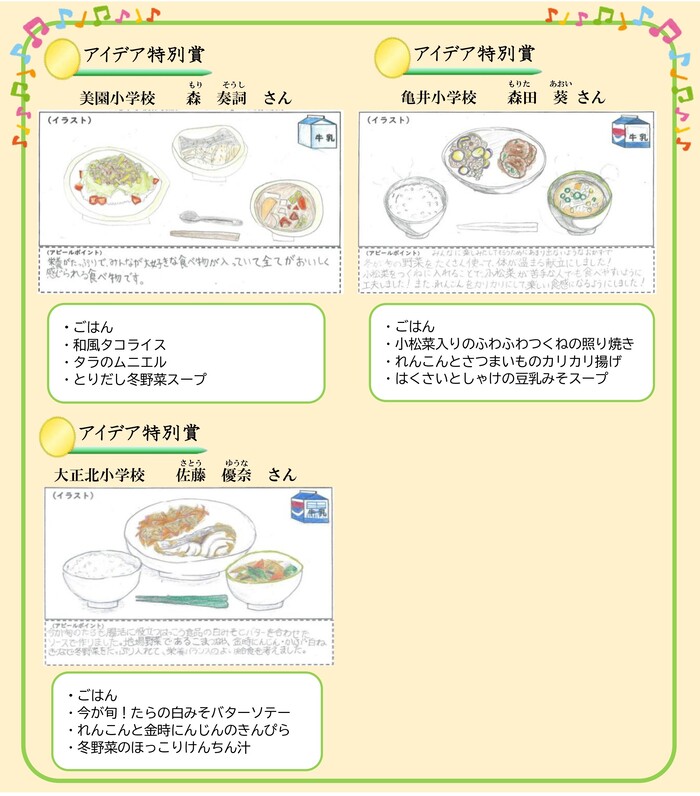 アイデア特別賞の作品