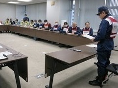 災害対策本部会議の写真