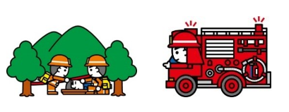 山火事イラスト