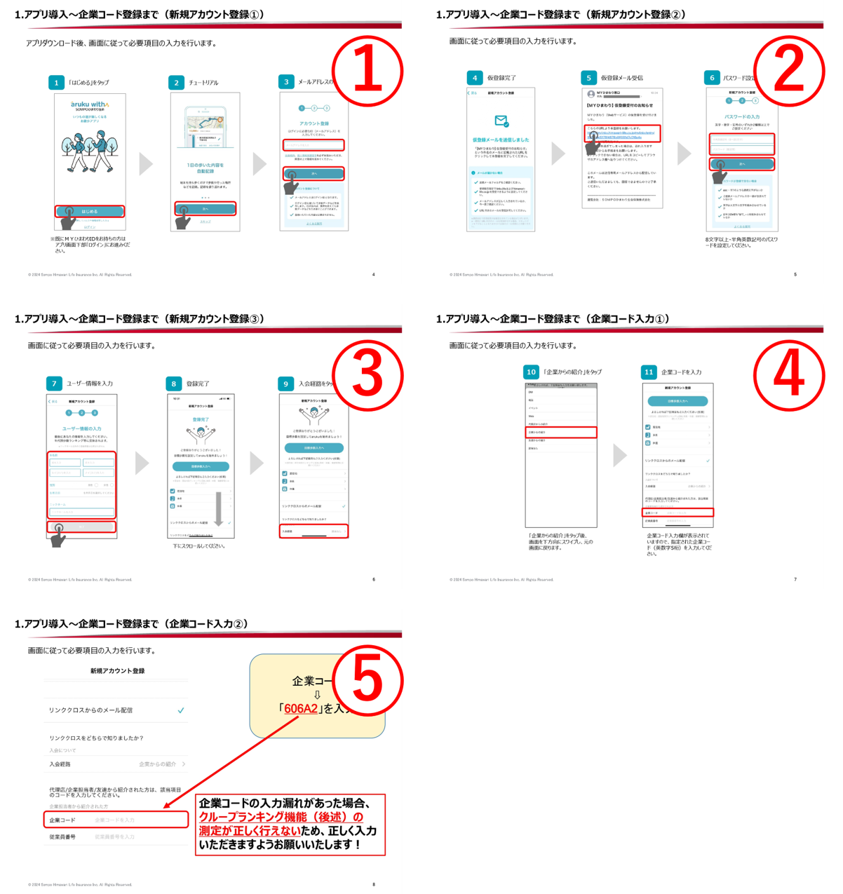アカウント登録の方法