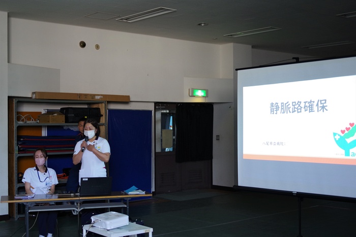八尾市立病院看護師による教育講義の写真