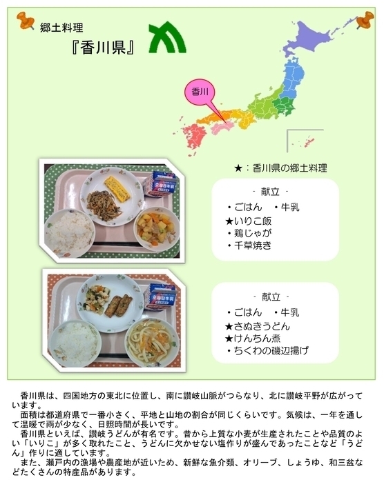 写真：香川県の郷土料理の紹介1