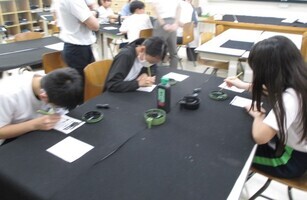 書道の様子