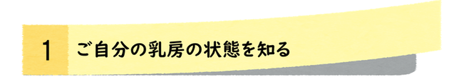 ご自分の乳房の状態を知る
