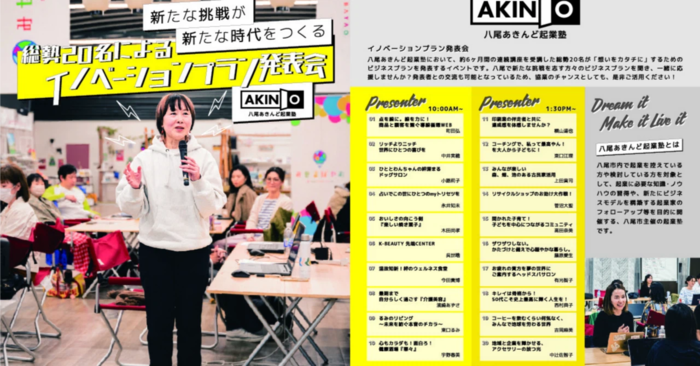 八尾の起業家による新たな挑戦　～想いをカタチにするイノベーションプラン発表会～