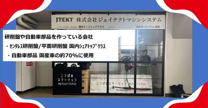 近鉄八尾駅西口に新たな会社を展示