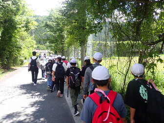 林間　到着
